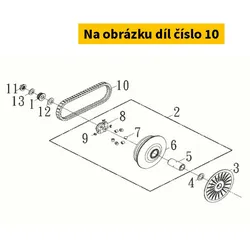 SYM Transmission belt SYM Maxsym TL 500-508i 4T E4-E5 2019-> 23100-TL1-001