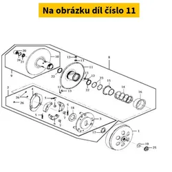 SYM Movable driven half pulley SYM HD 125 4T 2003-2016 23220-H6T-000