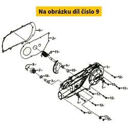 SYM Kick Starter Spindle Complete 28250-H6T-000