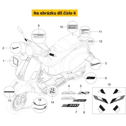 Piaggio Name plate Gts Super Sport 2H005285000A1