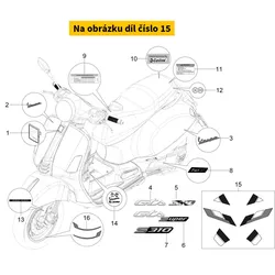 Piaggio Vespa Gts Supersport Decals Kit 2H006686