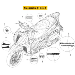 Piaggio Beverly S Front Wheel Rim Stickers Kit 2H007098