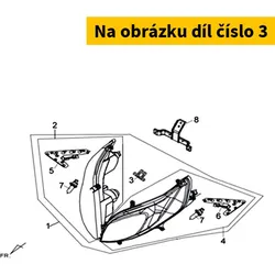 SYM Head Light Plate 33120-L4A-000