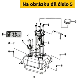 SYM Fuel gauge unit SYM Symphony 125i SR 2017-2022 37800-X43-020