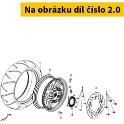 SYM Rr Cast Wheel Comp(14*4.50)Gy-7520u+W 42601-L6D-000-ITW