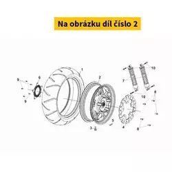 SYM Rr. Cast Wheel Comp  Gy-7520 42601-L6G-000-A1