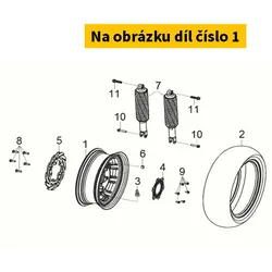 SYM Rr. Cast Wheel Comp. Bk-001c 42601-L9F-900-KB