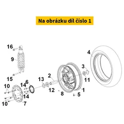 SYM Rr. Cast Wheel Comp 42601-LX1-000-GB
