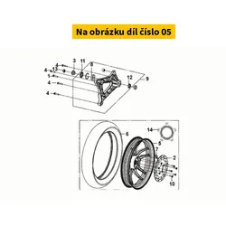 SYM Rr. Cast Wheel Comp(Sliver) 42601-X81-000