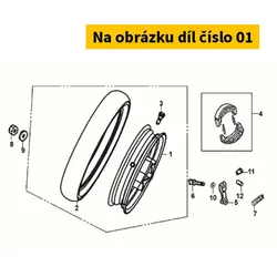 SYM RR. wheel hub COMP 42601-X8A-000