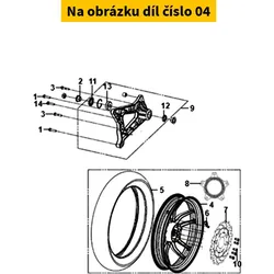 SYM Rr. Cast Wheel Comp(Black/Outer Red) 42601-XR1-000-KR