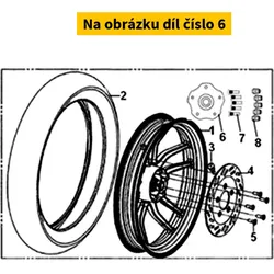 SYM REAR WHEEL HUB 42602-XJA-000