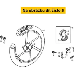 SYM Rr Brake Shoe Comp. 4312A-E18-000