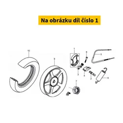 SYM Brake shoes rear SYM HD 125-200 2005-2011 4312A-HHA-000