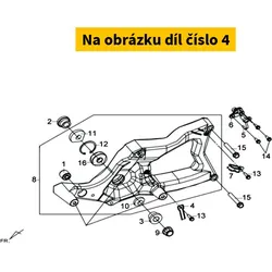 SYM Rr Brake Hose Clamp B 43146-L4A-004