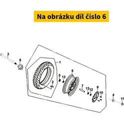 SYM FR. cast wheel(BLACK+RED) 44601-XFA-010-KR