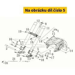 SYM R. Fr. Fender Stay 45111-TL1-002