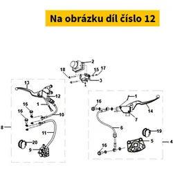 SYM FR up brake COMP 4550B-XMC-000