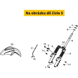 SYM Fork tube LH SYM Joyride 125-200 S 2017-2021 (BK-001C) 51500-LYD-000-KB