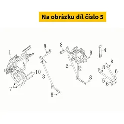 SYM Rr  Fender Brkt. Comp 52500-TL1-003