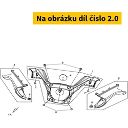 SYM Lower Right Handle Cover Assy Black (Bk-001u) 5312A-L4A-000