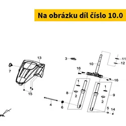 SYM Fork stem SYM HD 2 125-200 2011-2016 53200-HHA-900