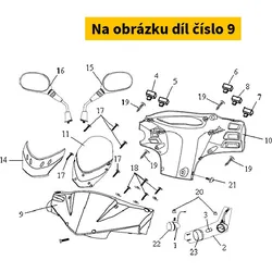 SYM Fr? Handle Cover Assy 53205-ABA-000-BP