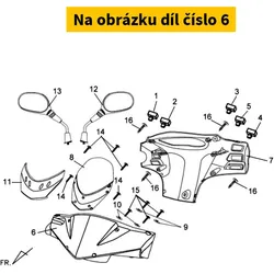 SYM Fr. Handle Cover Assy (Bk5560) 53205-ABA-000-KG