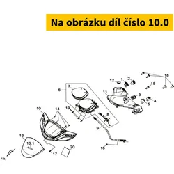 SYM Fr Handle Cover Gy-517s 53205-LDA-000-IP