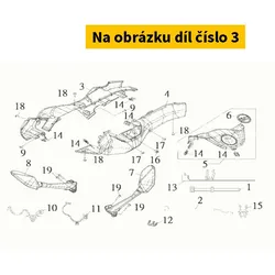 SYM Fr. Handle Cover Bk-001u 53205-TL1-000-KA