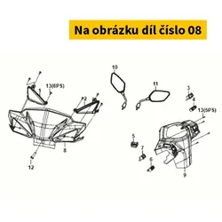 SYM FR. handle cover ASSY(WH-006) 53205-XB1-000-WA