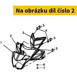 SYM Fr. Handle Cover Matt Grey (GY-010U) 53205-XPA-000-AG