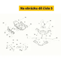 SYM Rr. Handle Cover Bk-001u 53206-LM1-004