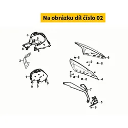 SYM Handle down cover B 53206-X8A-000