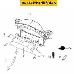 SYM Speedometer Cover 53208-HLK-000-KA