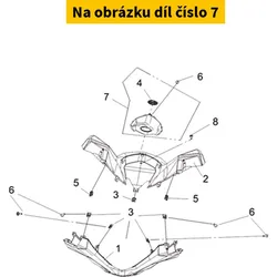 SYM HANDLE COVER MASK ASSY.(S-011U) 5320C-LM1-000-OK