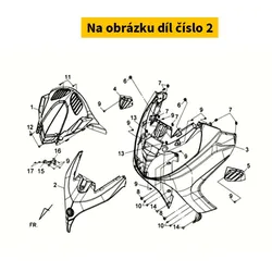 SYM Front Up Cover Assy. Black (BK-231S) 5320G-L4A-002-KX