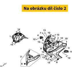 SYM Fr. Up Cover Assy. White (WH-300P) 5320G-L4A-002-QU