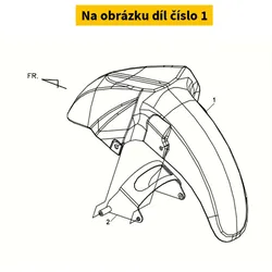 SYM Front Fender Black (Bk-231p) 61100-L4A-000-KX