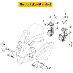Piaggio Head light unit left GILERA Fuoco 500 RL 2008-2013 641037
