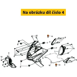 SYM Fr Under Spoiler  Bk-231p 64300-HMA-000-KX