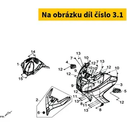 SYM Front Under Spolier White (WH-300P) 64301-L4A-000-QU