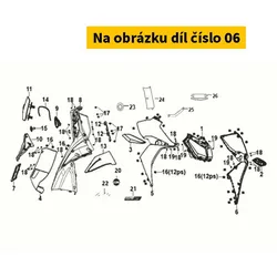 SYM Left Front Cover White (WH-006) 64302-X8A-000-WA