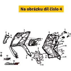 SYM FR. TOP COVER(BU-300S) 64302-XB1-000-BU