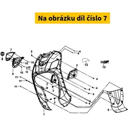 SYM FR. top cover(BU-280S) 64302-XFA-000-BA