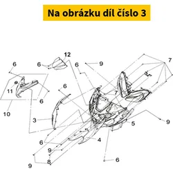 SYM R. Front Cover Basic Red (R-010CA) 64303-LM1-000-RT