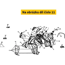 SYM Fr. Cover Emblem Silver S-882U) 64303-XPA-000-SC