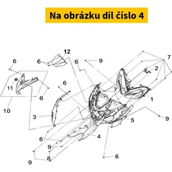 SYM L. Front Cover Matt Black (BK-001UL) 64304-LM1-000-JH