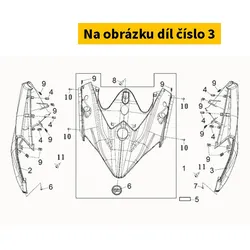 SYM L Fr Cover (BK-001UL-C) 64304-TL1-002-JF