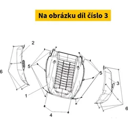 SYM L. Front Side Spoiler Matt Black (BK-001UL) 64306-LM1-000-JH